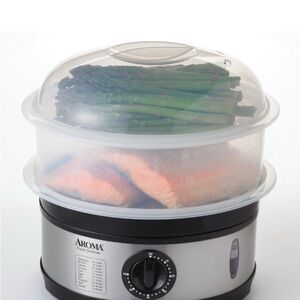 Aroma Food Steamer with Clear Lid